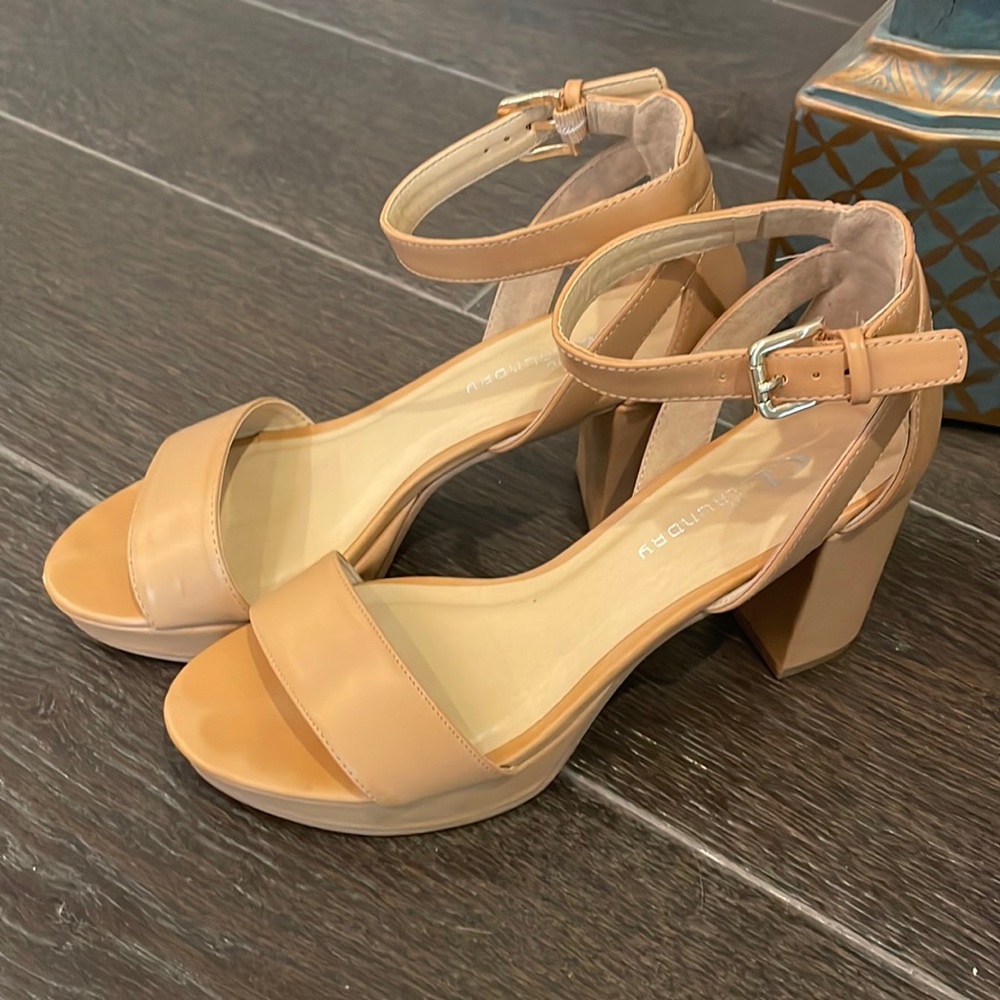 CL by Laundry nude strappy heels - Size 8